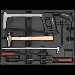 Sealey 6 Piece Hammer, Hacksaw and Pry Bar Set