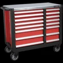 Sealey AP24 Series 16 Drawer Tool Roller Cabinet - Black / Red