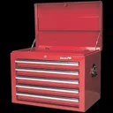 Sealey Superline Pro 5 Drawer Tool Chest - Red