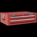 Sealey Superline Pro 2 Drawer Mid Tool Chest - Red