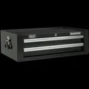 Sealey Superline Pro 2 Drawer Mid Tool Chest - Black