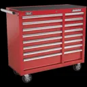 Sealey Superline Pro 16 Drawer Heavy Duty Roller Cabinet - Red