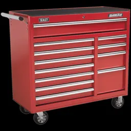 Sealey Superline Pro 12 Drawer Heavy Duty Roller Cabinet - Red