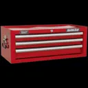 Sealey Superline Pro 3 Drawer Heavy Duty Mid Tool Chest - Red