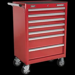 Sealey Superline Pro 7 Drawer Heavy Duty Roller Cabinet - Red