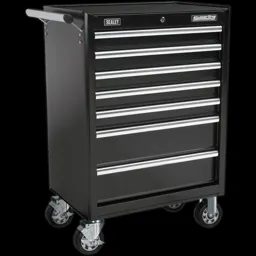 Sealey Superline Pro 7 Drawer Heavy Duty Roller Cabinet - Black