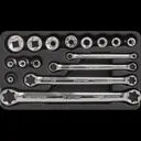 Sealey 16 Piece 3/8" Drive Torx Socket and Spanner Set in Module - 3/8"