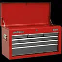 Sealey American Pro 6 Drawer Tool Chest - Red / Grey