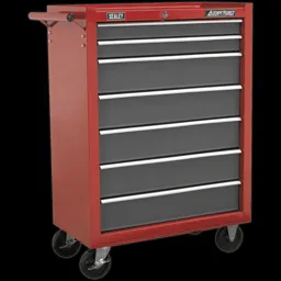 Sealey American Pro 7 Drawer Roller Cabinet - Red / Grey