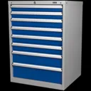 Sealey Premier Industrial Workstation Cabinet 8 Drawer - Blue / Grey
