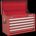 Sealey Superline Pro 10 Drawer Roller Cabinet and Tool Chest + 147 Piece Tool Kit - Red
