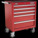 Sealey Superline Pro 10 Drawer Roller Cabinet and Tool Chest + 147 Piece Tool Kit - Red