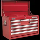 Sealey Superline Pro 15 Drawer Roller Cabinet and Tool Chest + 147 Piece Tool Kit - Red
