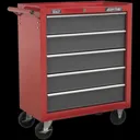 Sealey American Pro 14 Drawer Roller Cabinet and Tool Chest + 239 Piece Tool Kit - Red / Grey