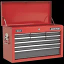 Sealey American Pro 9 Drawer Tool Chest + 205 Piece Tool Kit - Red / Grey