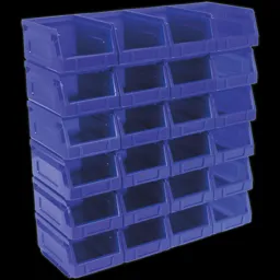 Sealey Plastic Storage Bin 105 x 165 x 83mm - Blue, Pack of 24