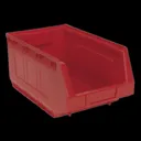 Sealey Plastic Storage Bin 209 x 356 x 164mm - RED, Pack of 12