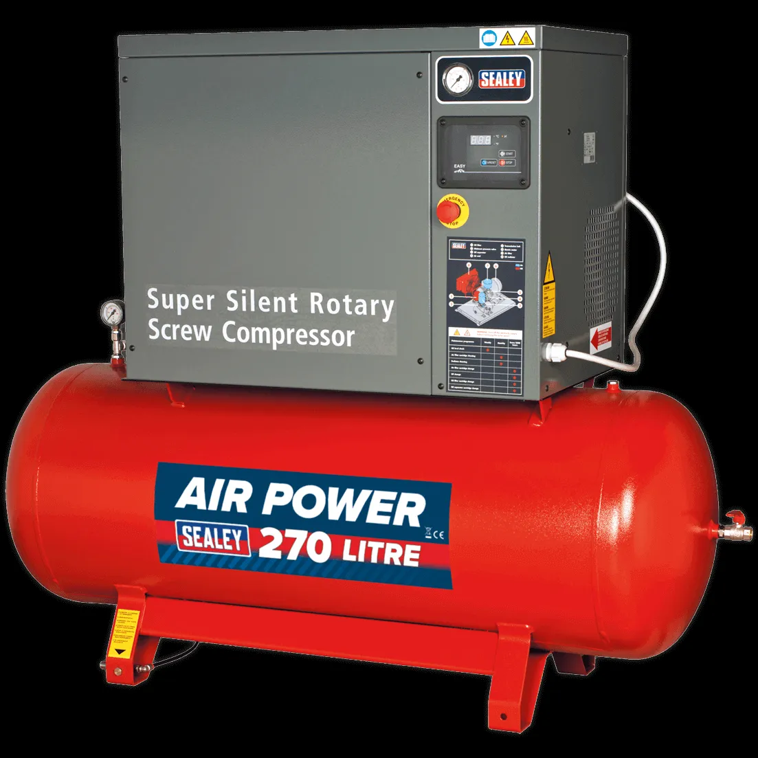 Sealey SSC12710 Low Noise Screw Air Compressor 270 Litre - 415v
