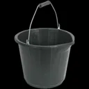Sealey Polypropylene Plastic Bucket with Pouring Spout - 14l, Black