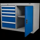 Sealey Premier Industrial Cabinet and Locker 5 Drawer - Blue / Grey