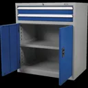 Sealey Premier Industrial Cabinet 2 Drawer - Blue / Grey