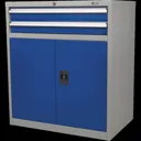 Sealey Premier Industrial Cabinet 2 Drawer - Blue / Grey