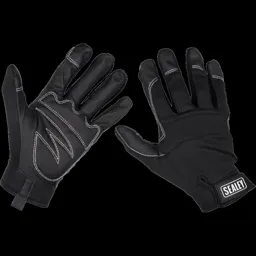 Sealey Tactouch Mechanics Gloves - Black / Red, XL