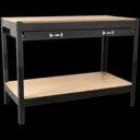 Sealey Metal Workbench with MDF Work Top and Drawer - 1.21m