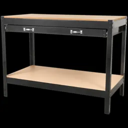 Sealey Metal Workbench with MDF Work Top and Drawer - 1.21m