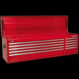 Sealey Superline Pro 10 Drawer Heavy Duty Wide Tool Chest - Red