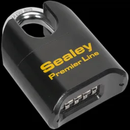 Sealey Steel Combination Padlock Shrouded Shackle - 62mm, Standard