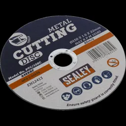Sealey Metal Cutting Disc - 150mm, 1.6mm, Pack of 1