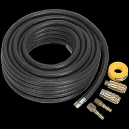 Sealey AKH01 Air Hose Kit with Connectors - 8mm, 15m