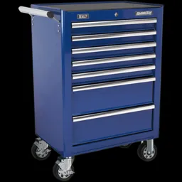 Sealey 7 Drawer Ball Bearing Runner Tool Roller Cabinet - Blue
