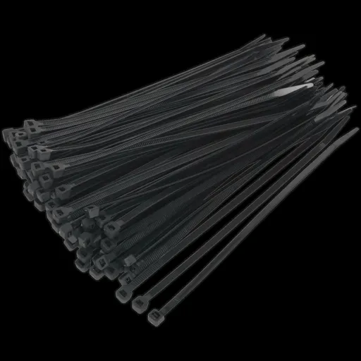 Sealey Black Cable Ties - 200mm, 4.8mm