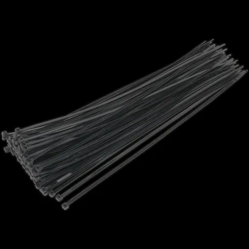 Sealey Black Cable Ties - 380mm, 4.8mm