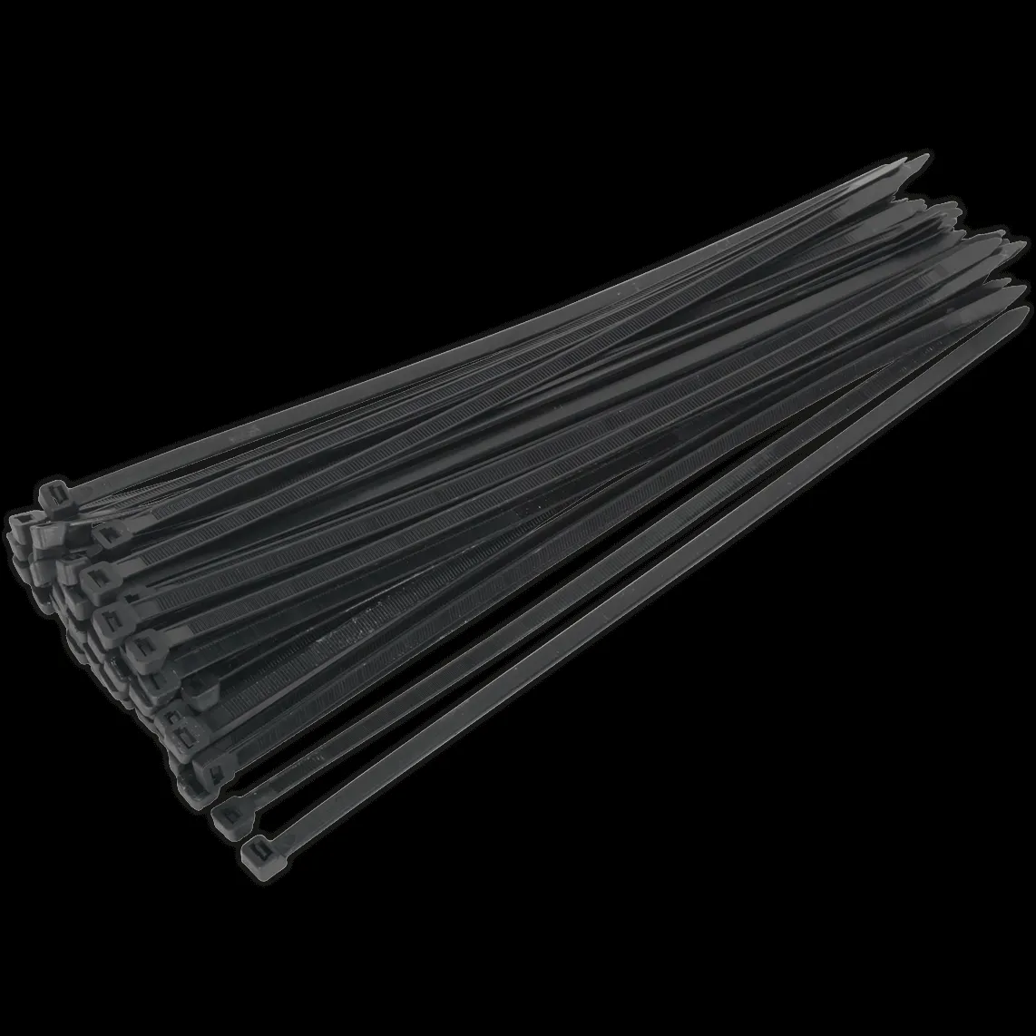 Sealey Black Cable Ties - 350mm, 7.6mm