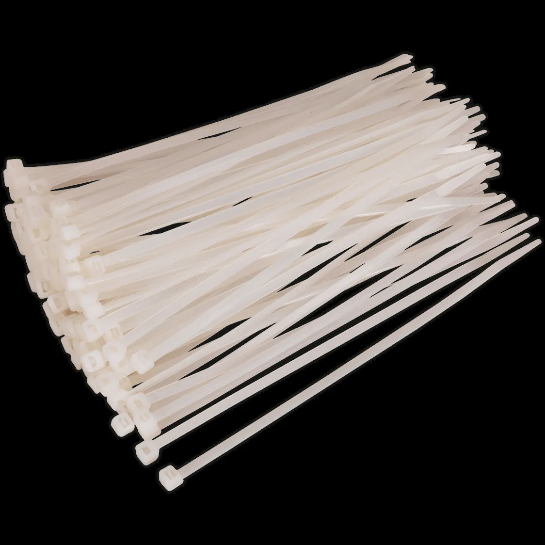 Sealey White Cable Ties - 200mm, 4.8mm