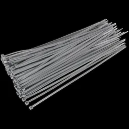 Sealey Cable Ties Silver Pack of 100 - 300mm, 4.8mm