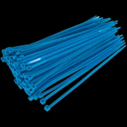 Sealey Cable Ties Blue Pack of 100 - 200mm, 4.8mm