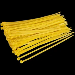 Sealey Cable Ties Yellow Pack of 100 - 200mm, 4.8mm