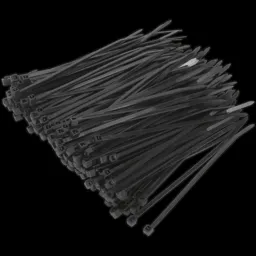 Sealey Black Cable Ties - 100mm, 2.5mm