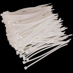 Sealey White Cable Ties - 100mm, 2.5mm