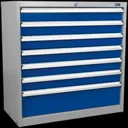 Sealey Premier Industrial Cabinet 7 Drawer - Blue / Grey