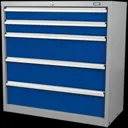 Sealey Premier Industrial Cabinet 5 Drawer - Blue / Grey