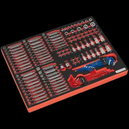 Sealey TBTP07 177 Piece Screwdriver Bit and Socket Set in Module Tray - 1/4"