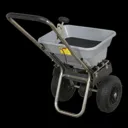 Sealey Stainless Steel Push Grass and Salt Broadcast Spreader - 37kg
