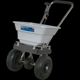 Sealey Stainless Steel Push Grass and Salt Broadcast Spreader - 37kg