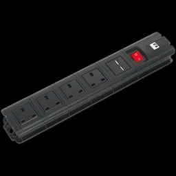 Sealey 4 Socket Extension Lead 2 USB Sockets - 3m