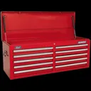Sealey Superline Pro 10 Drawer Heavy Duty Tool Chest - Red